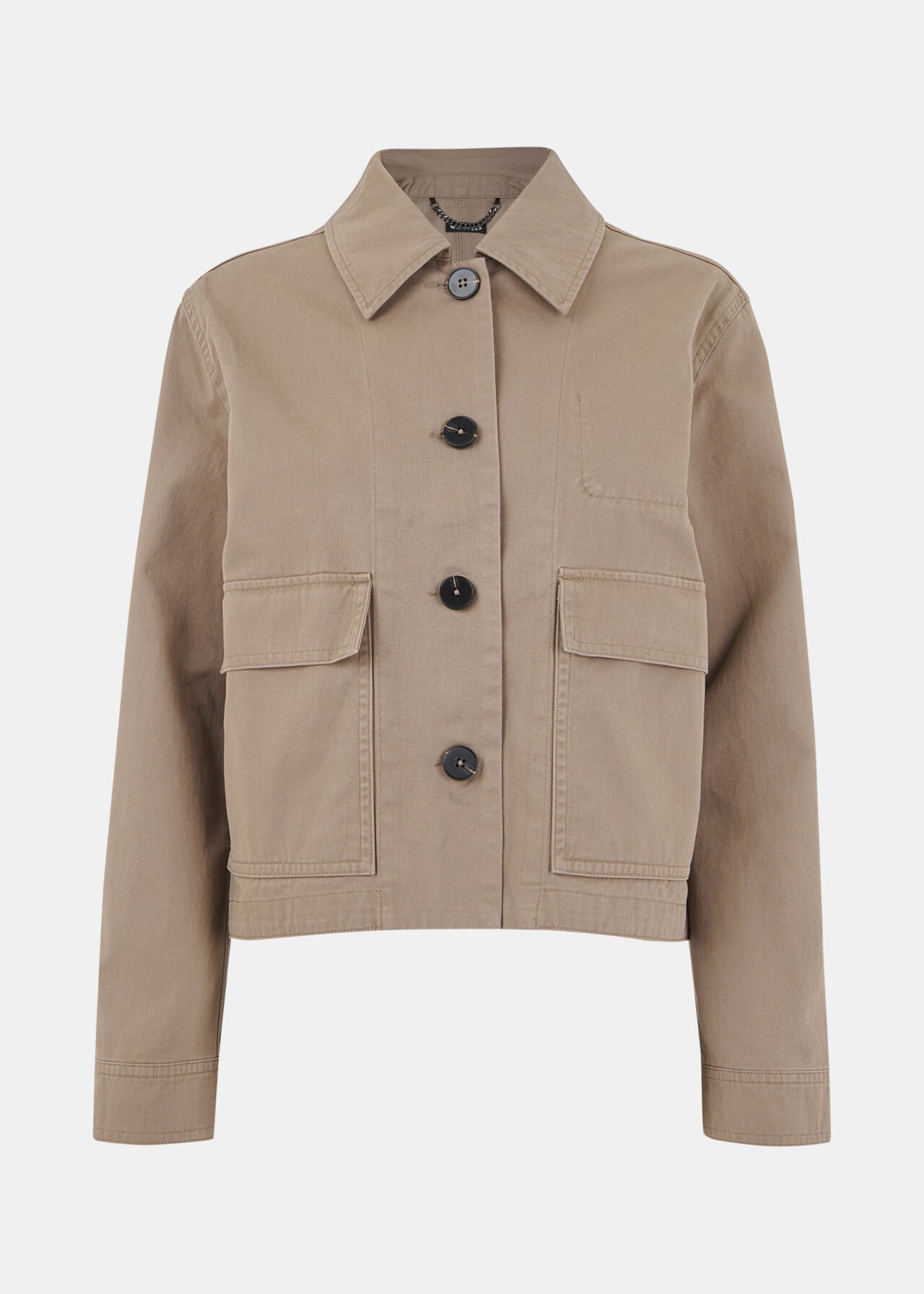 Whistles Marie Casual Jacket Taupe Whistles Marie Casual Jacket Taupe