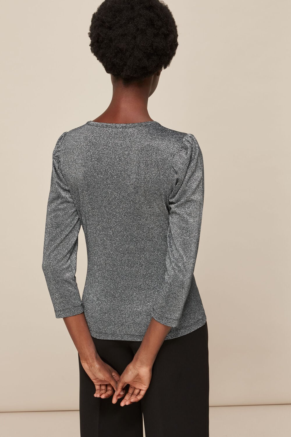 Puff Sleeve Sparkle Top