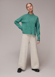 Funnel Neck Flecked Jumper