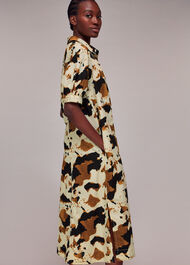 Cow Print Shirt Dress