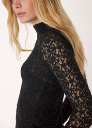 Lace Detail High Neck Top