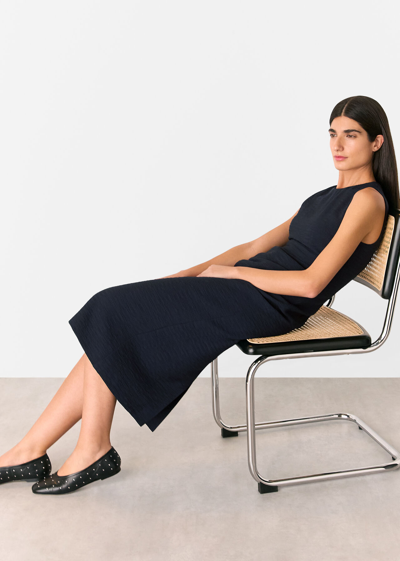 Nora Textured Midi Dress