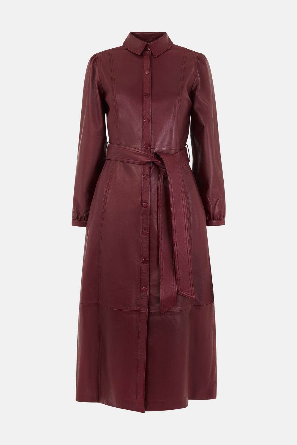Phoebe Leather Shirt Dress