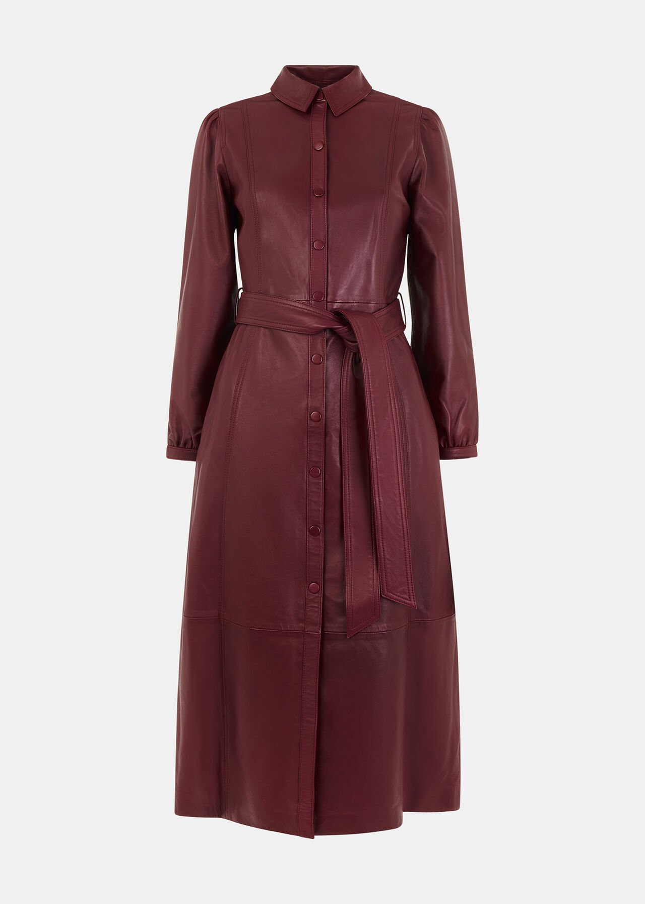 Phoebe Leather Shirt Dress