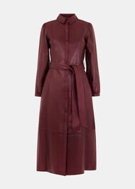 Phoebe Leather Shirt Dress