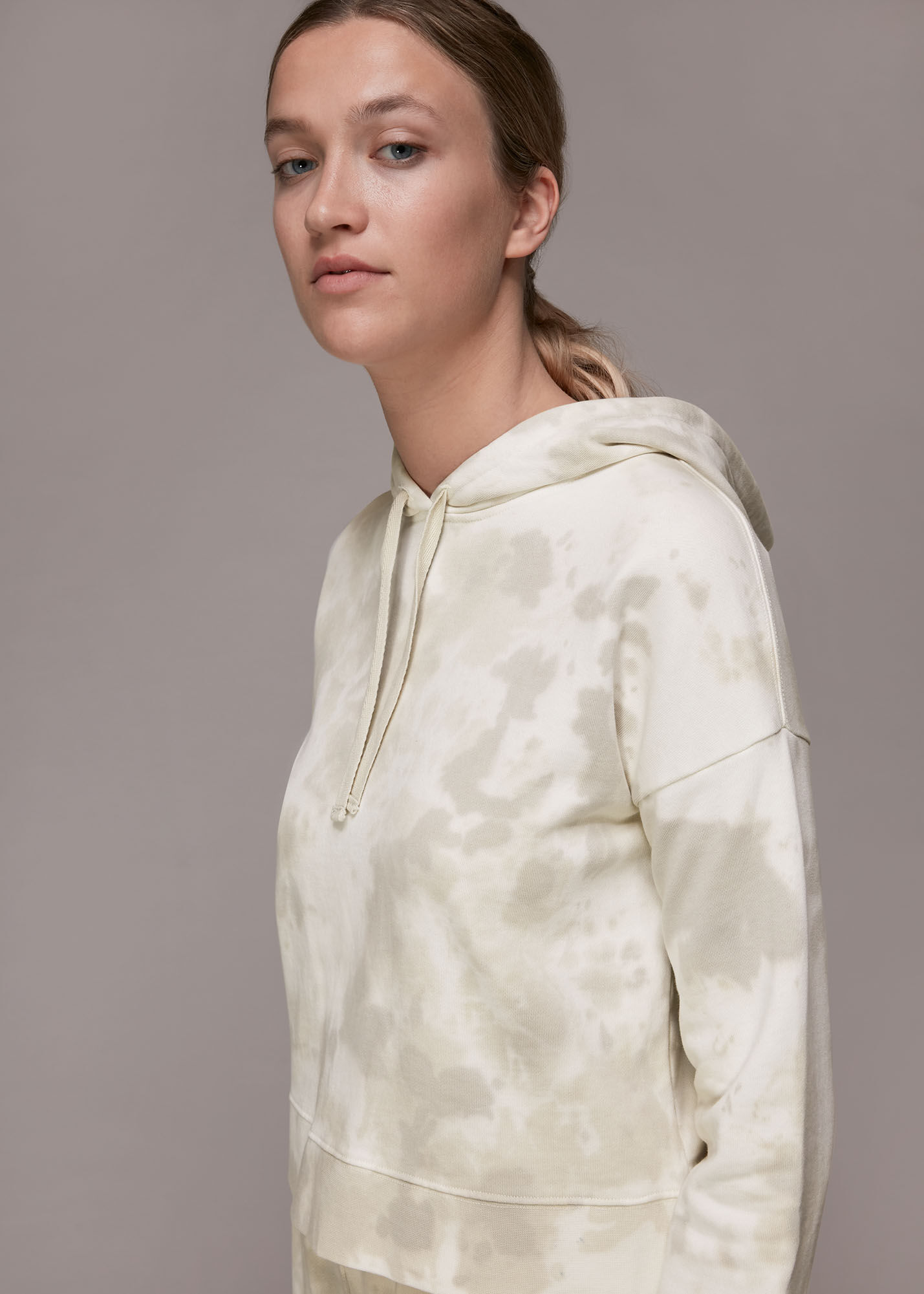 Neutral tie dye sweatshirt outlet