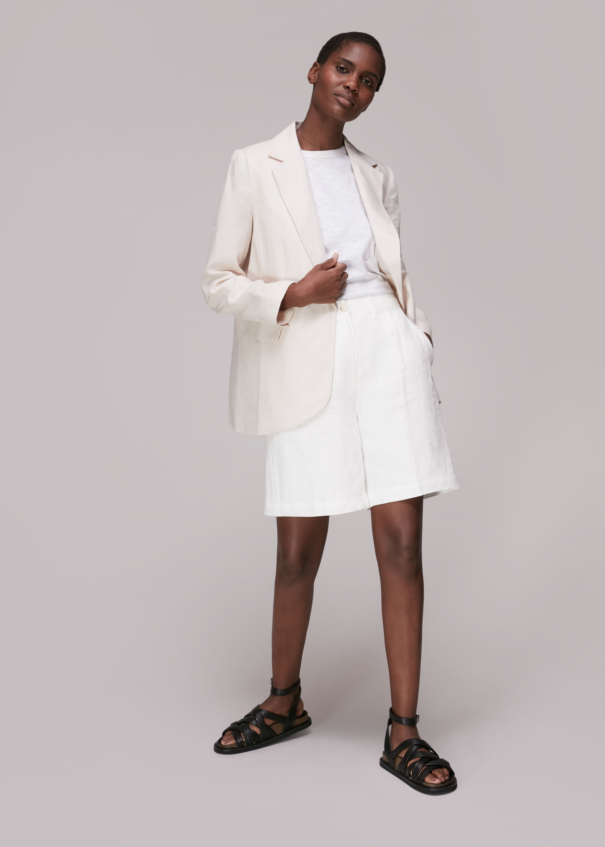 Oversized Linen Blazer
