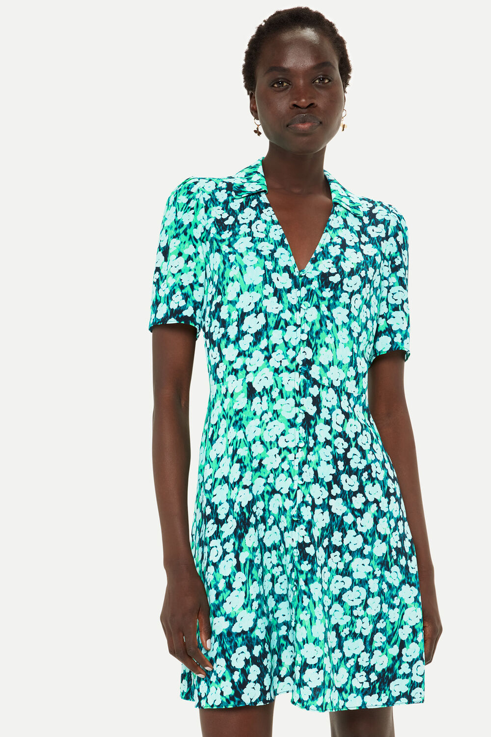 Green Floral Petal Rowan Dress