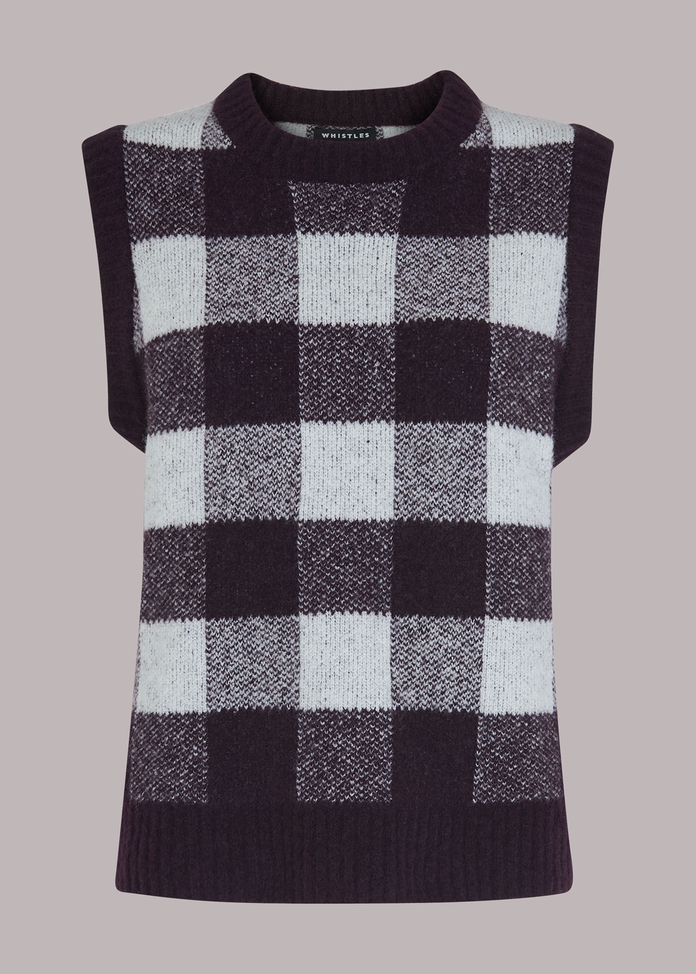 Multicolour Checked Tank Knit | WHISTLES | Whistles UK |