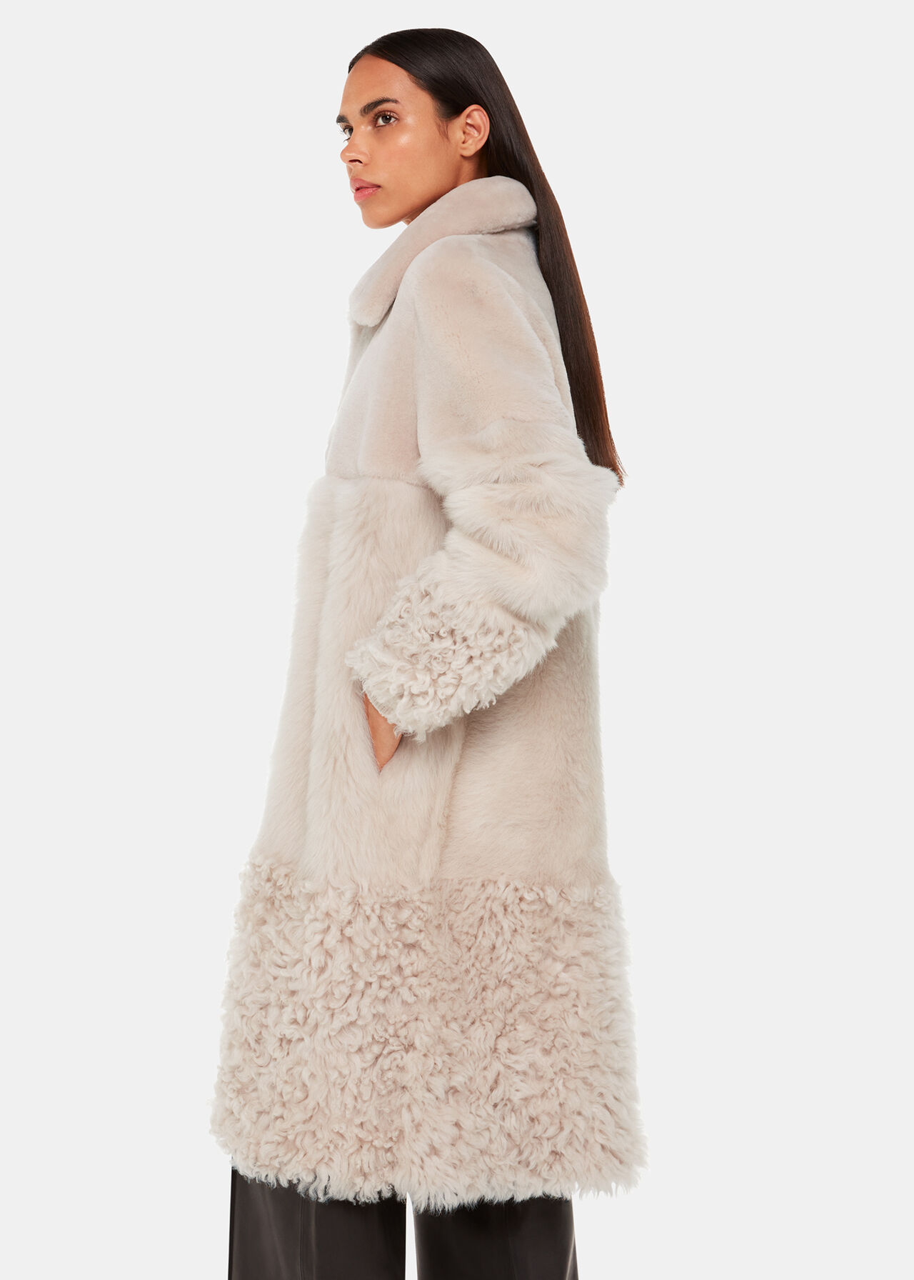 Cossma Shearling Longline Coat