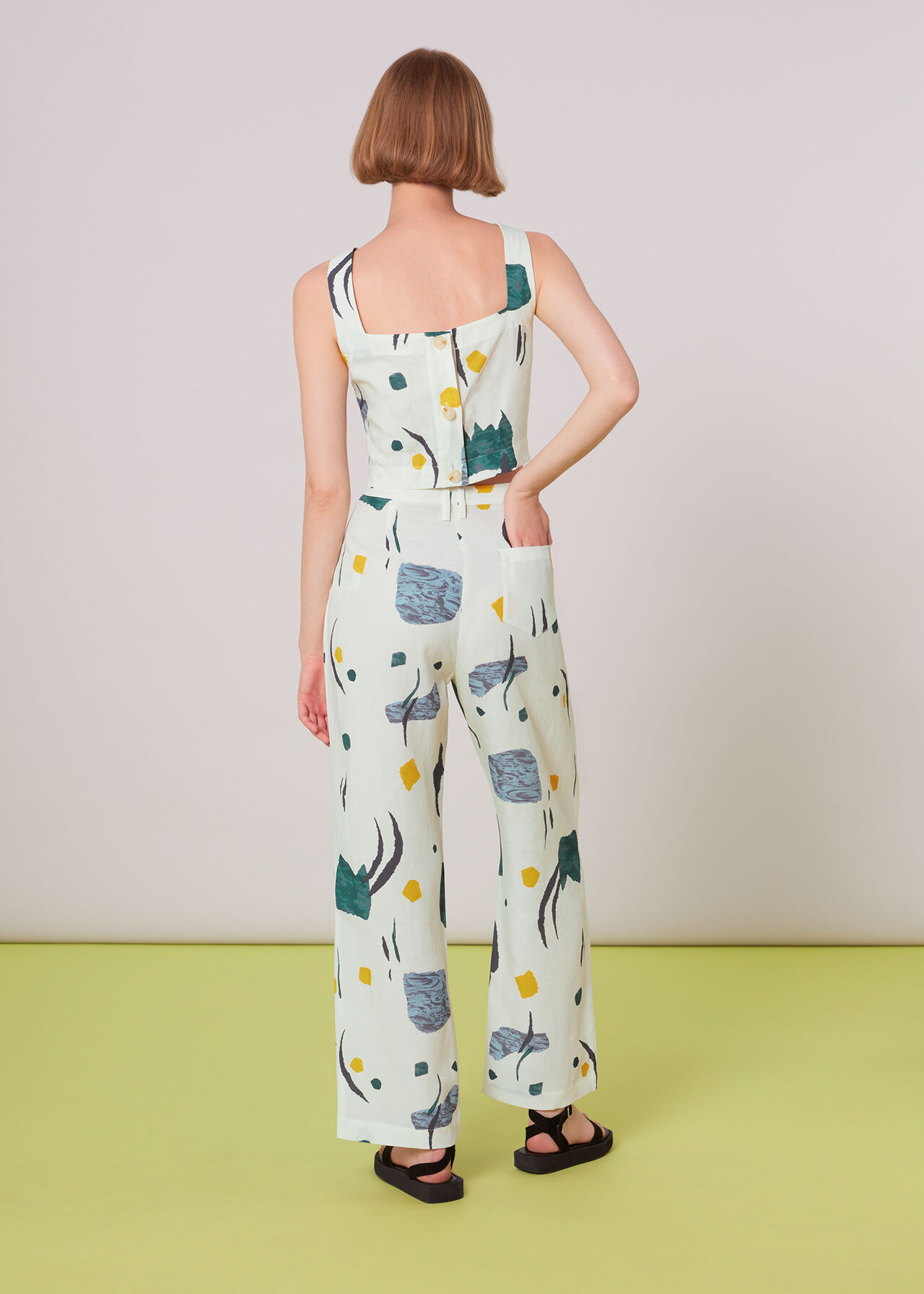 Aida Abstract Print Trousers