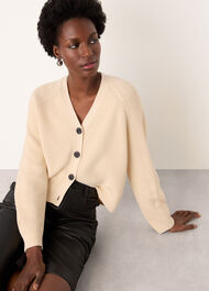 Petite V Neck Cotton Cardigan