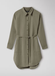 Ring Detail Shirt Twill Dress