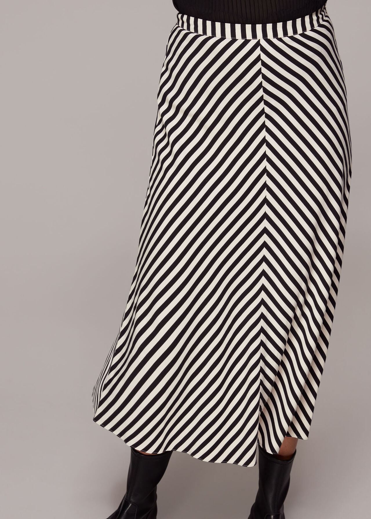 Diagonal Stripe Skirt