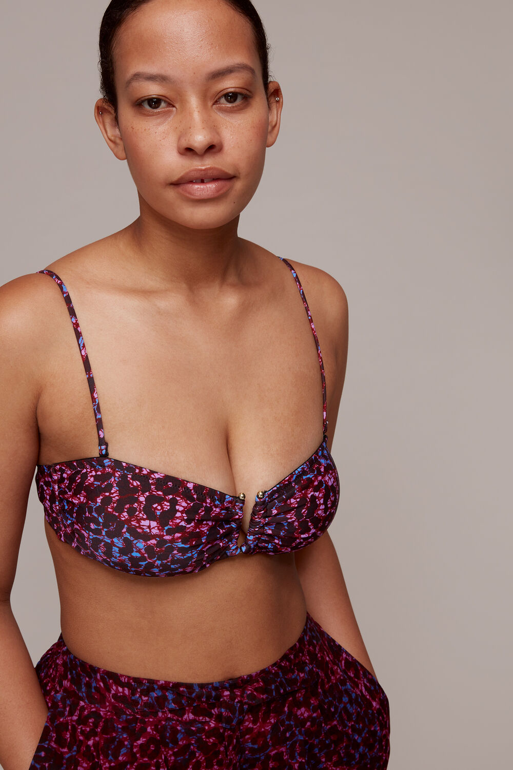 Animal Printed Bikini Top