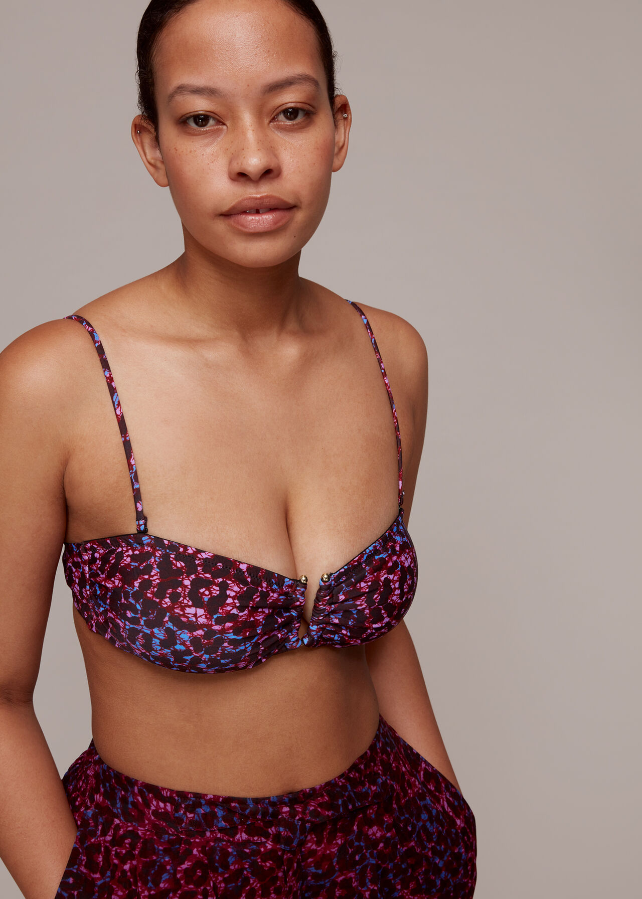 Animal Printed Bikini Top