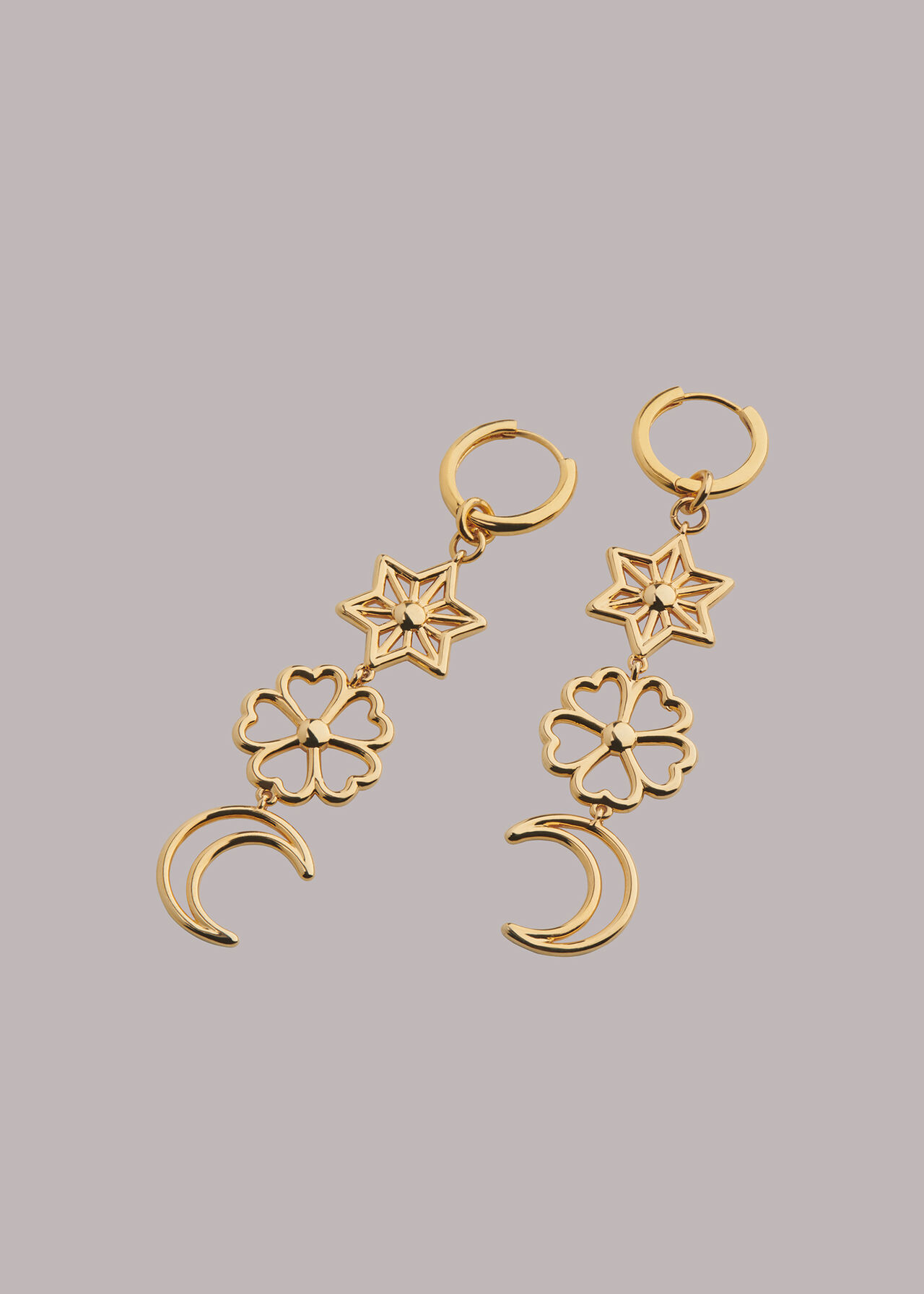 Moon Floral Earring