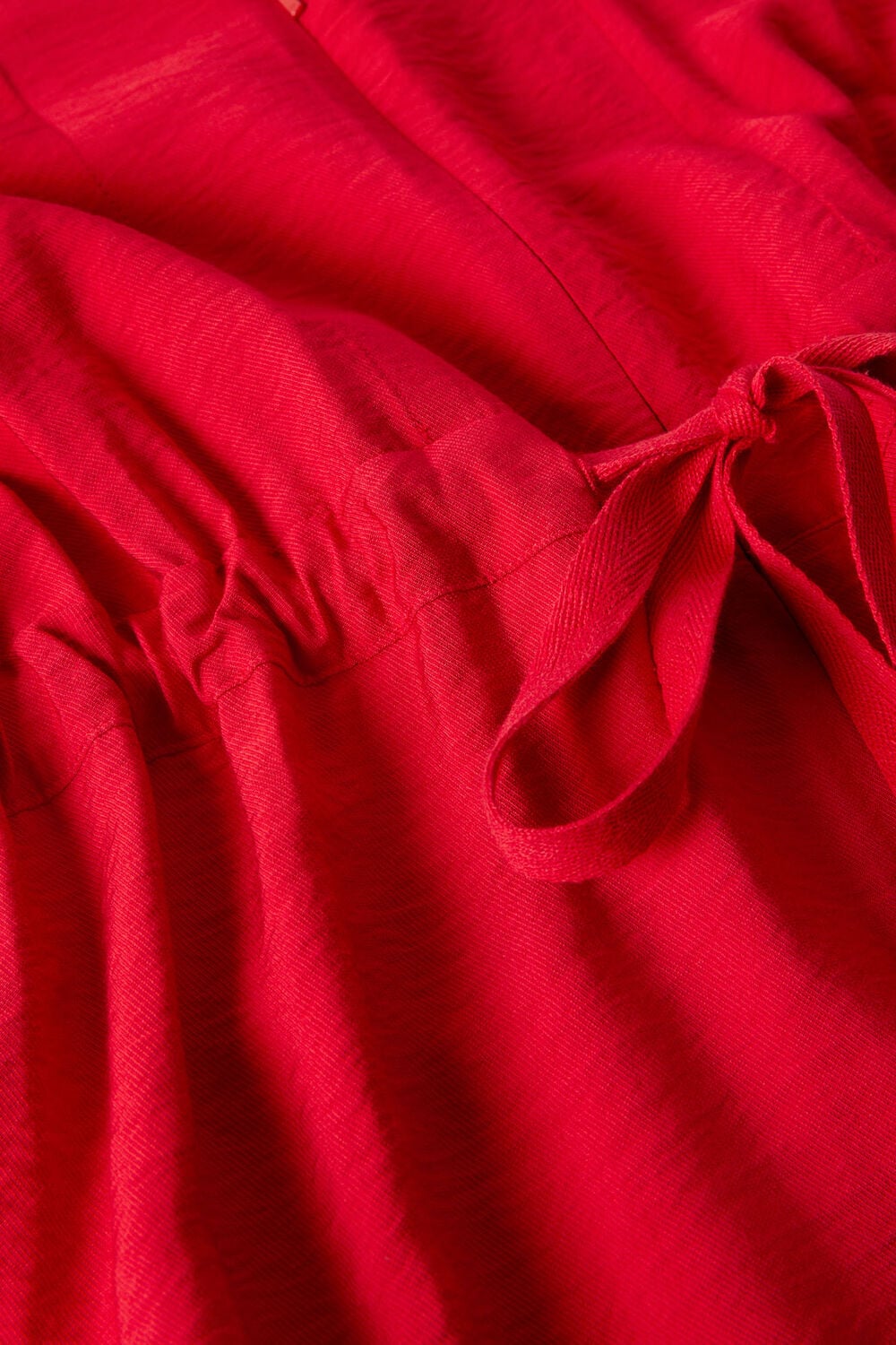 Red Petite Sleeveless Drawstring Jumpsuit