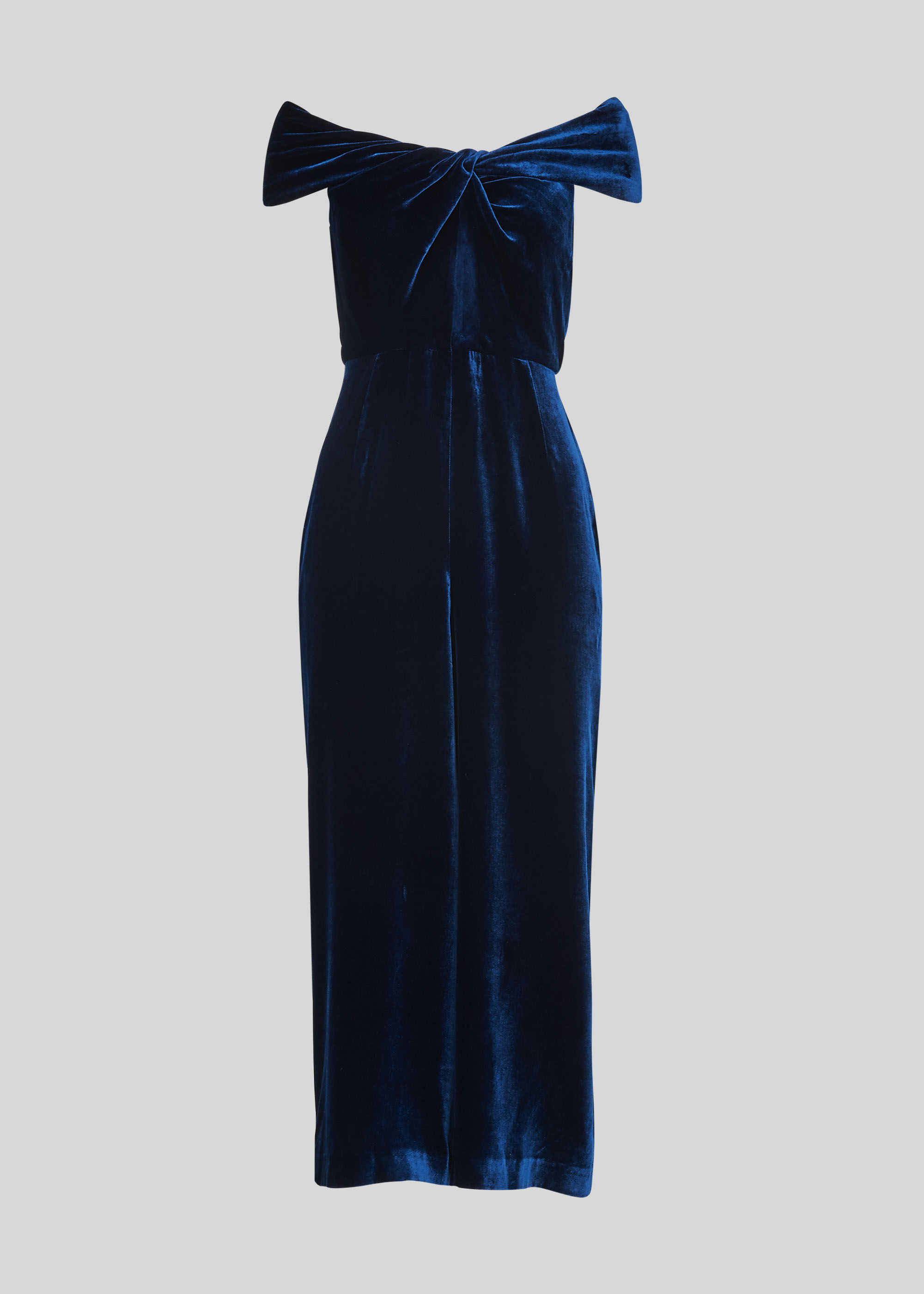 whistles blue velvet jumpsuit