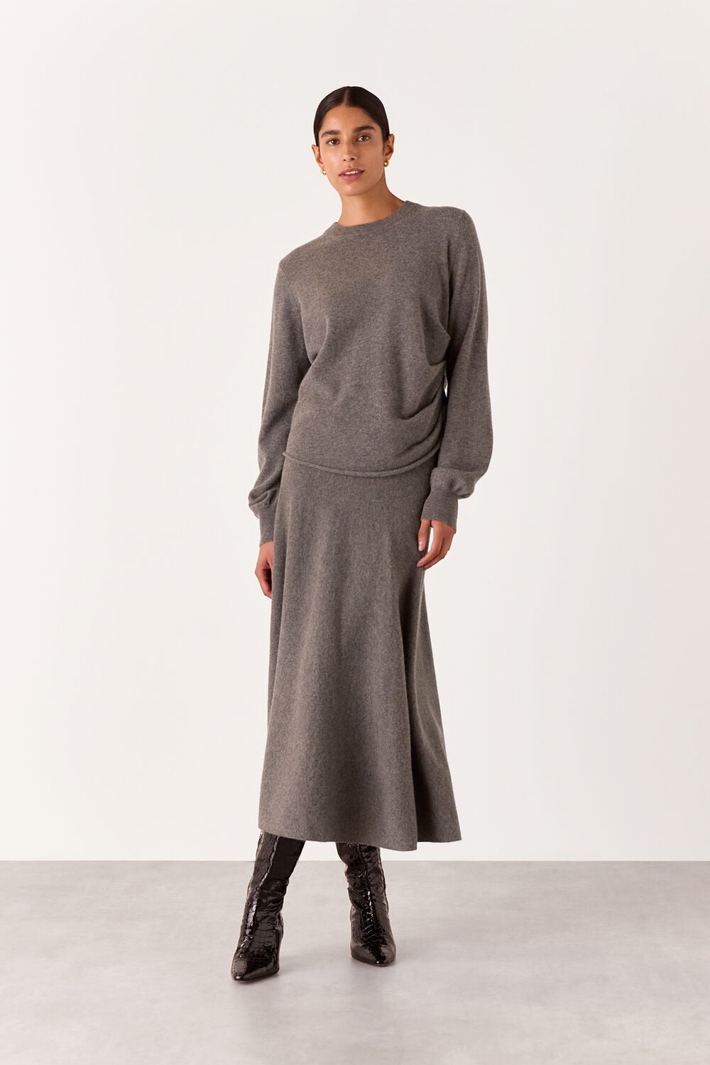 Side Ruched Detail Knit
