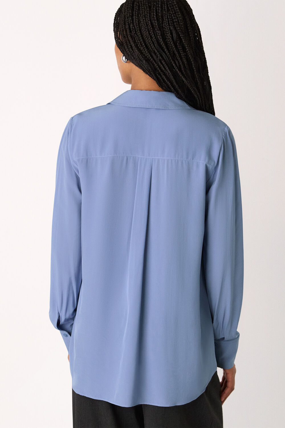 Blue Tie Detail Classic Shirt