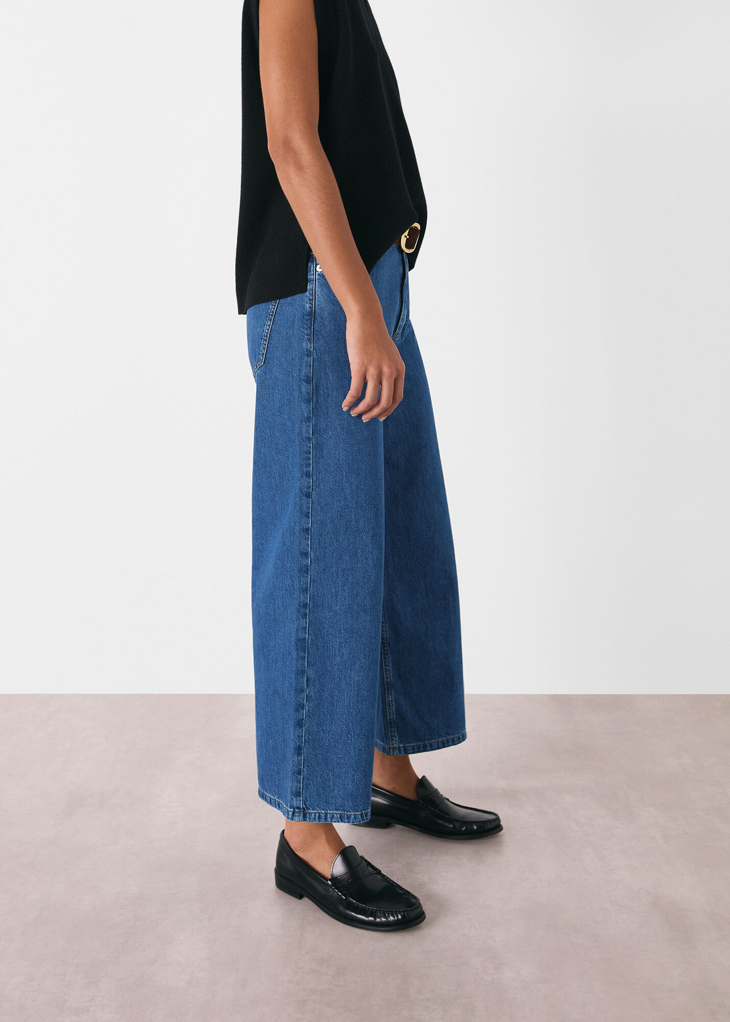 Denim Wide Leg Cropped Jean | WHISTLES | Whistles US | Denim Wide Leg Cropped Jean | WHISTLES | Whistles US |