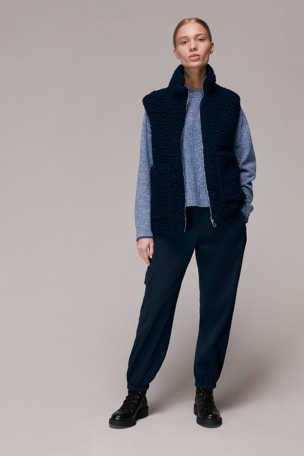 Funnel Neck Flecked Jumper
