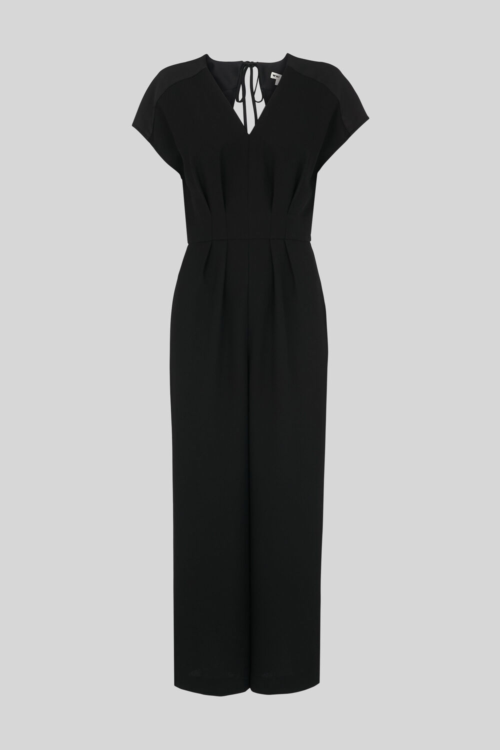 Mia Satin Mix Jumpsuit Black