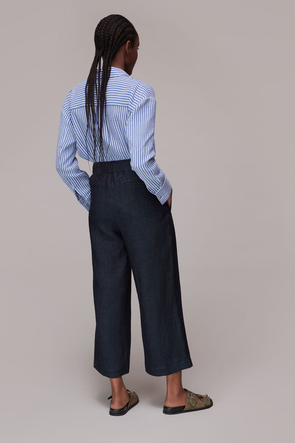 Linen Indigo Trouser