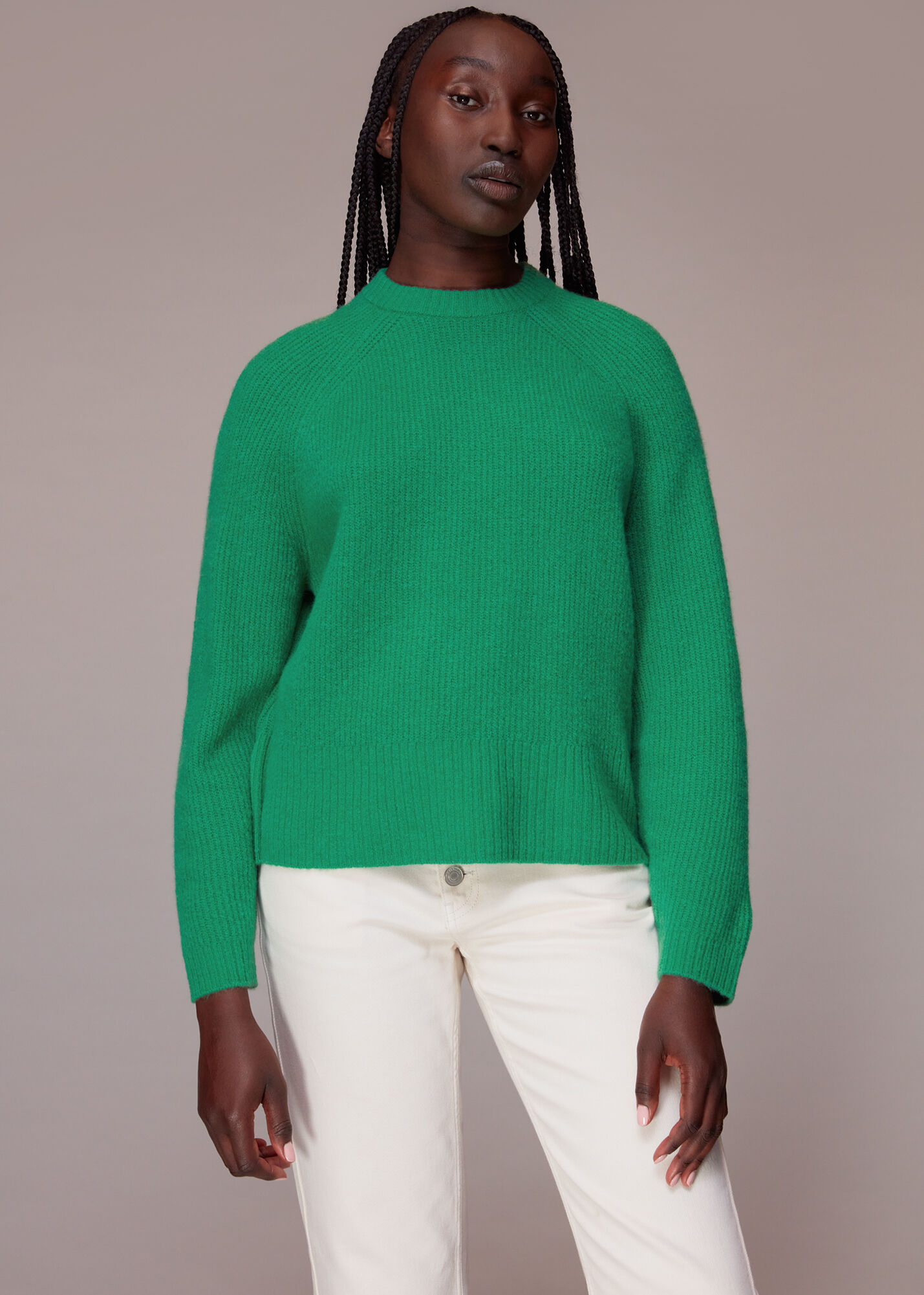 Whistles green jumper clearance