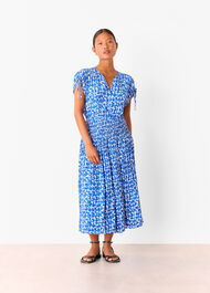 Petite Brushed Stroke Midi Dress