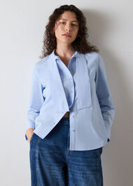 Scarf Stripe Cotton Shirt