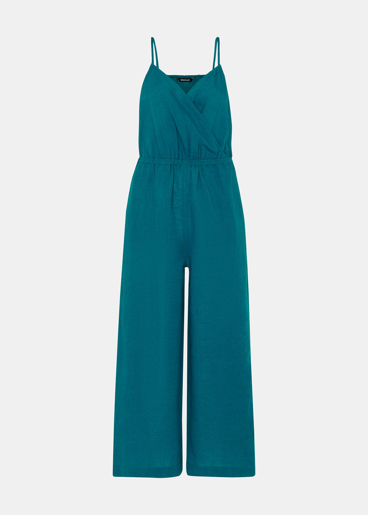Wrap Linen Blend Jumpsuit