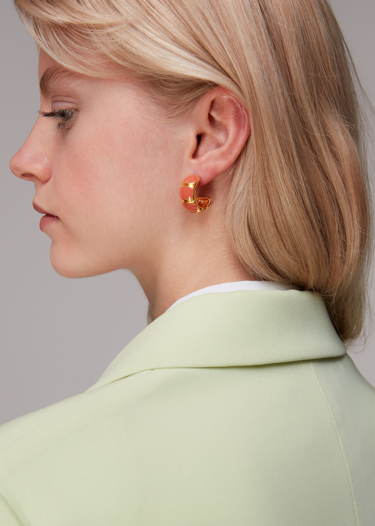 Enamel Hoop Earring
