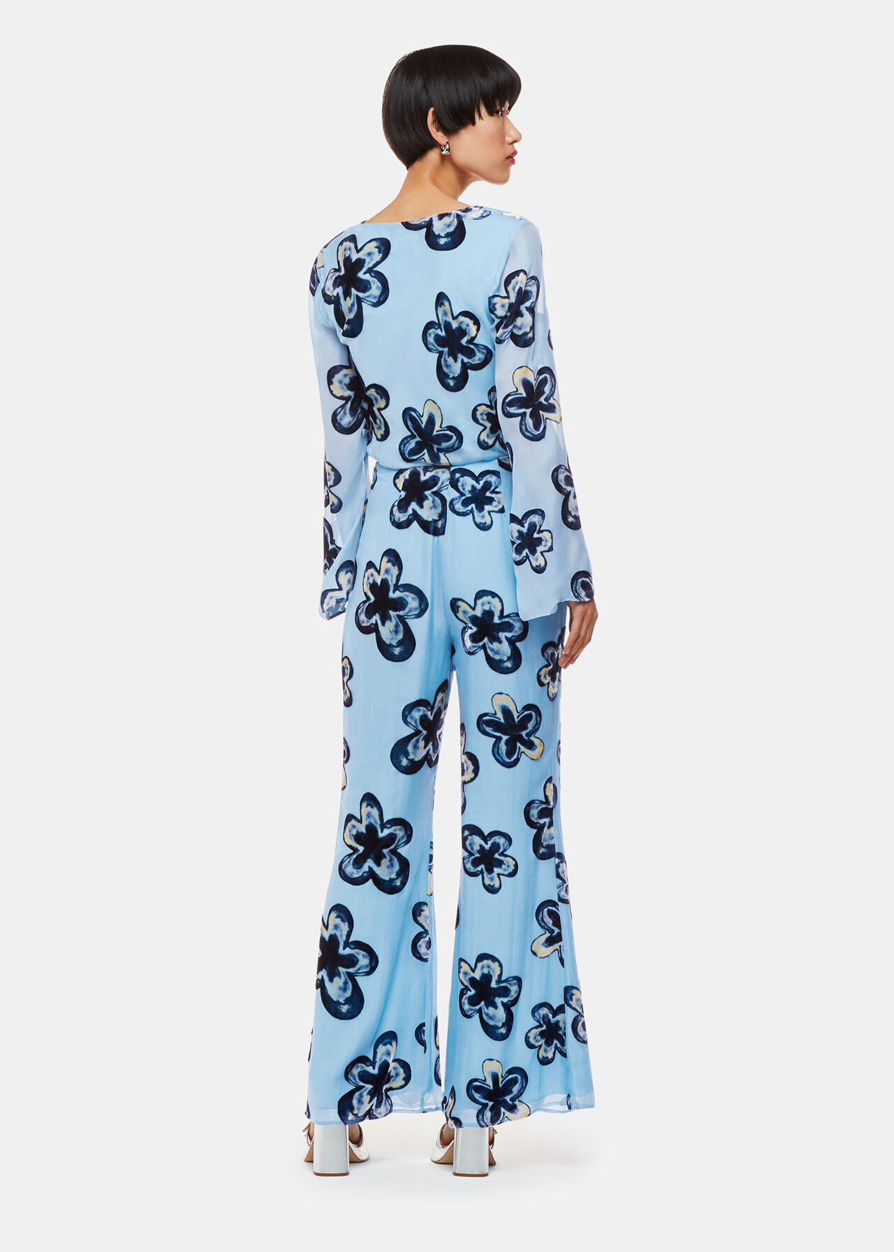 Hazy Floral Velvet Trousers