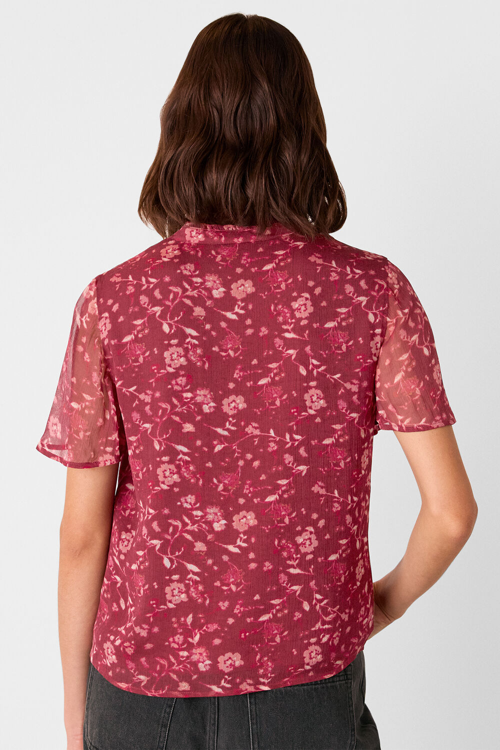 Ditsy Floral V Neck Blouse