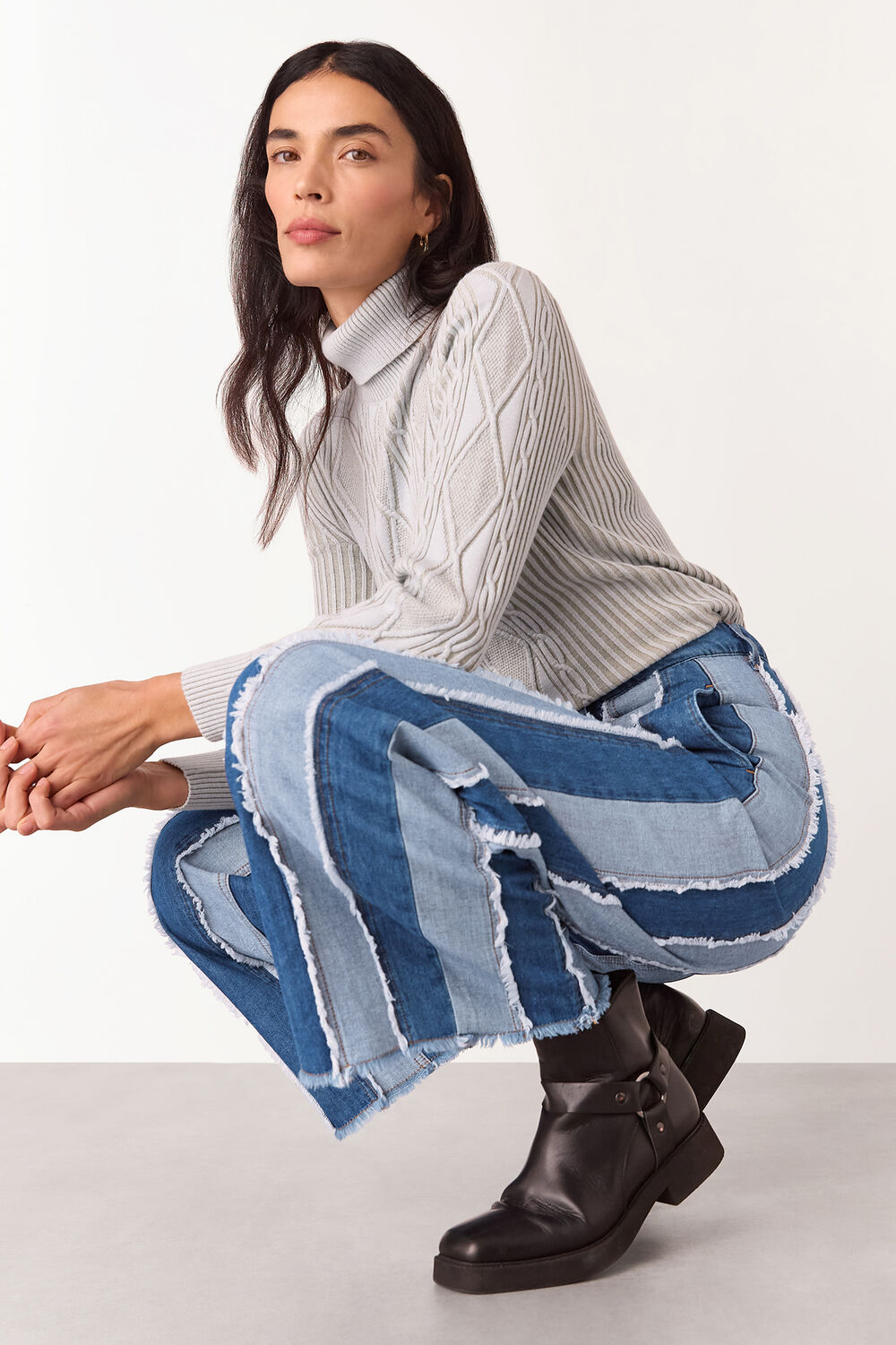 Macie Vertical Patchwork Jean