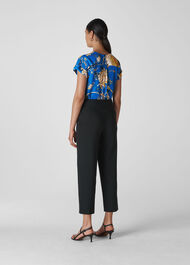 Exotic Floral Shell Top Blue/Multi