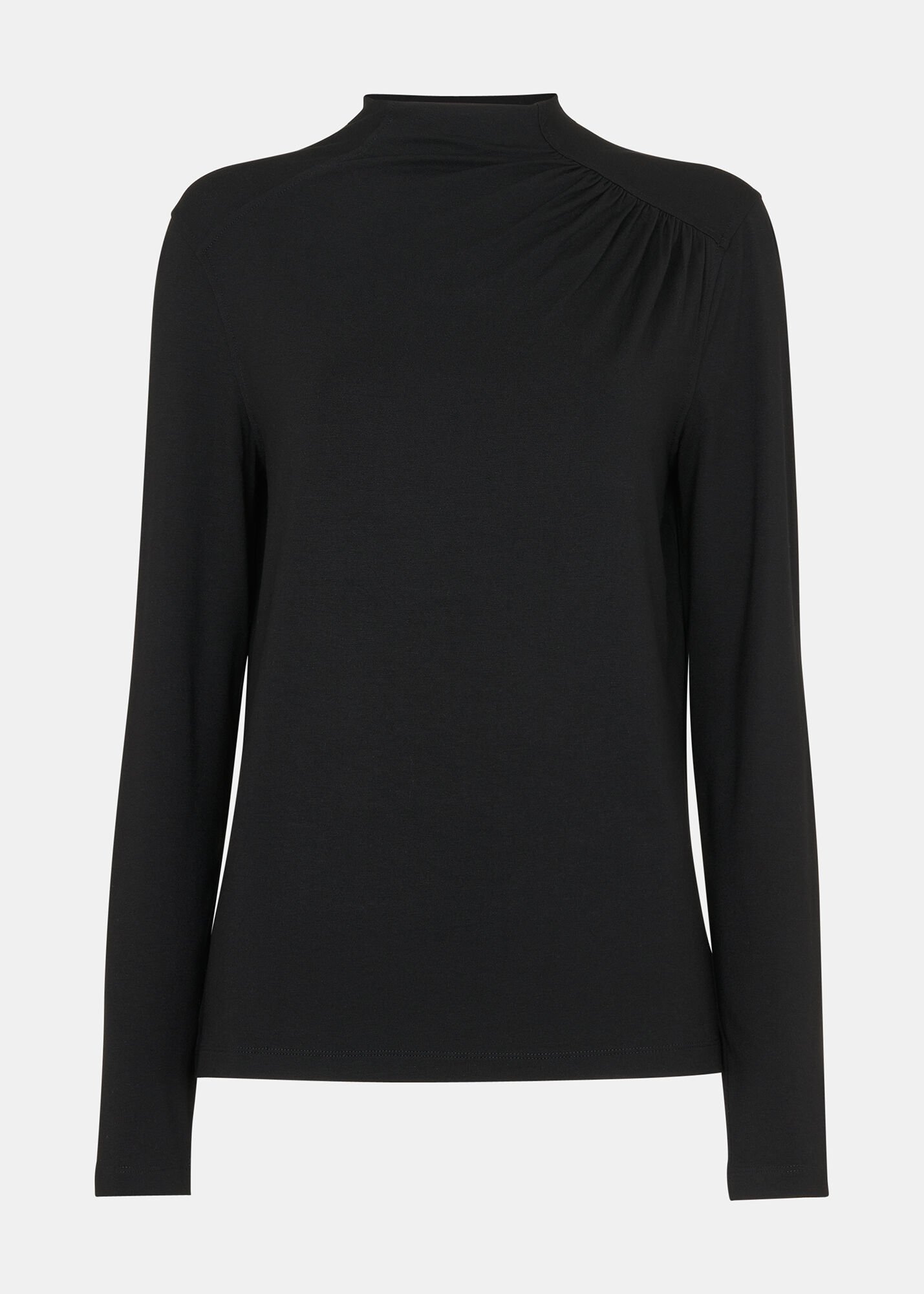 豪奢な Front Ruched Black Detail | US Whistles | WHISTLES | Top Jersey トップス