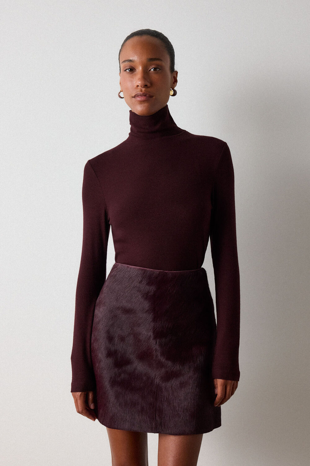 Burgundy Essential Ribbed Polo