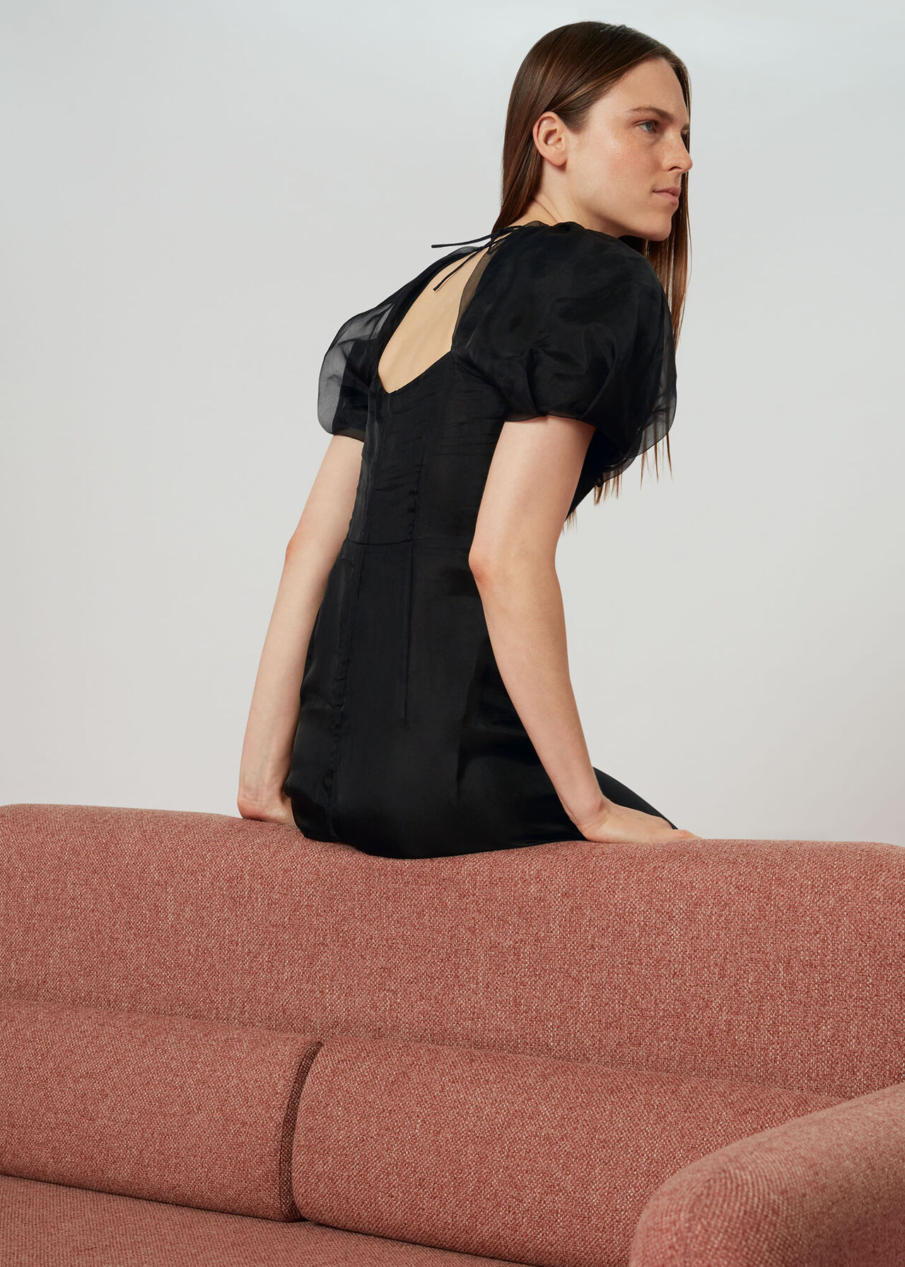 Organza Puff Sleeve Dress