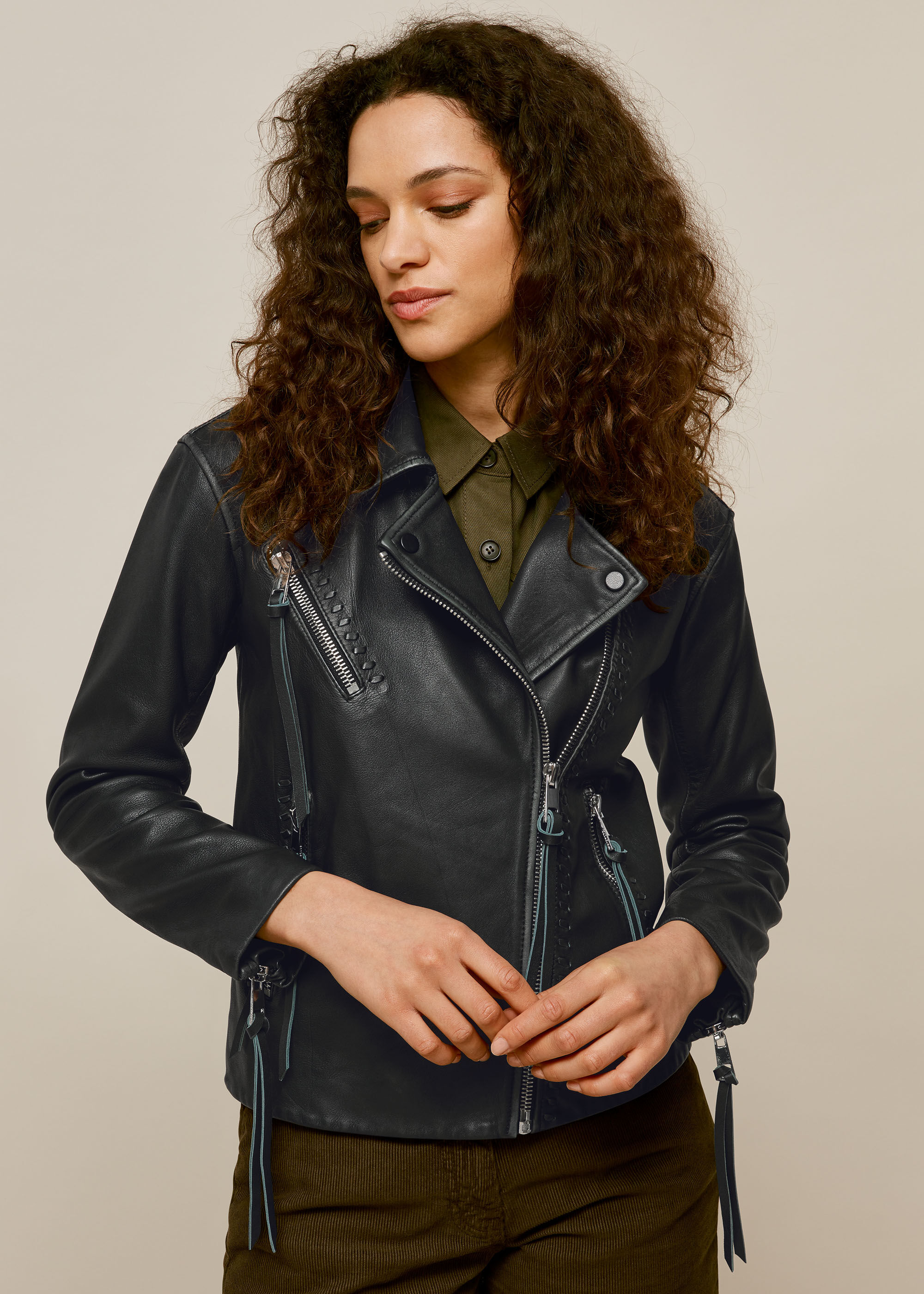 Whistles hotsell biker jacket