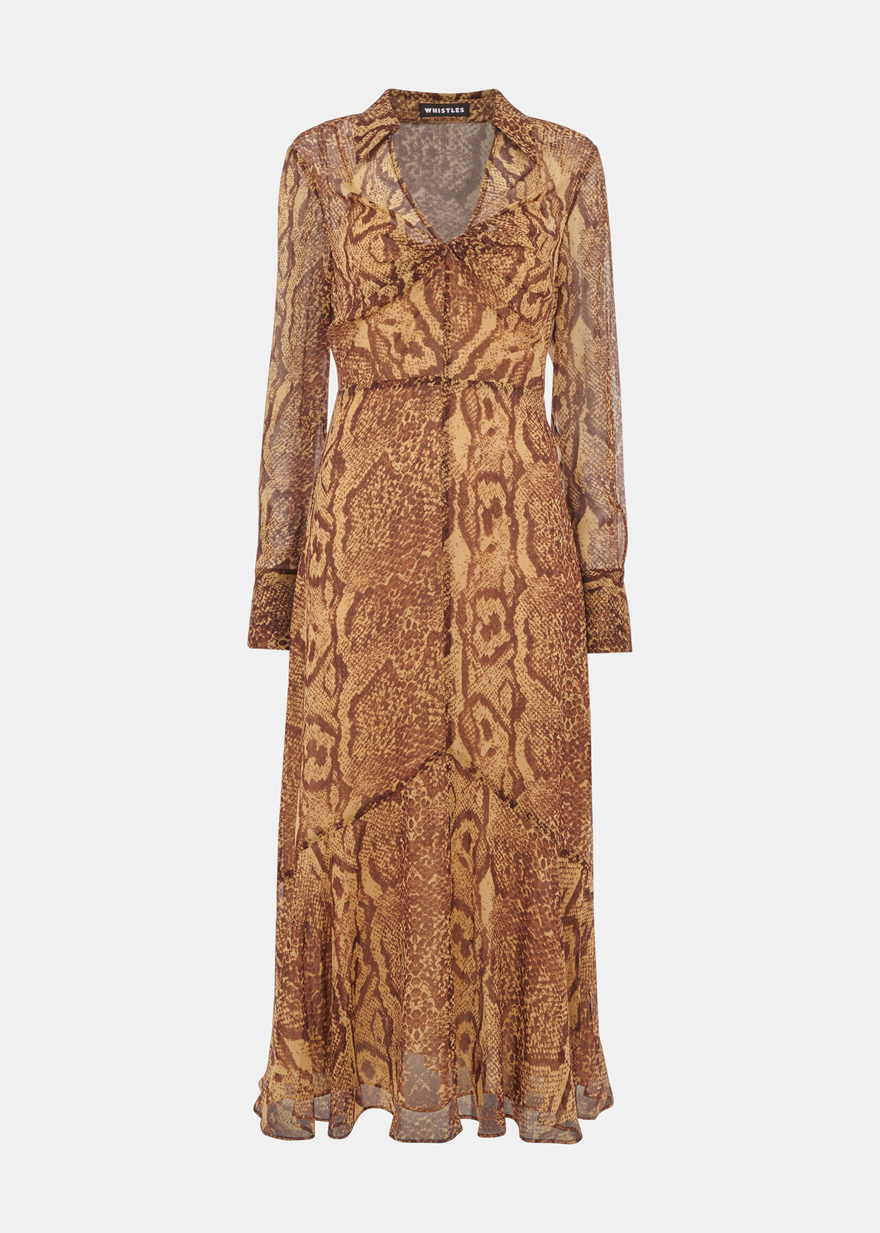 Serpent Print Midi Dress