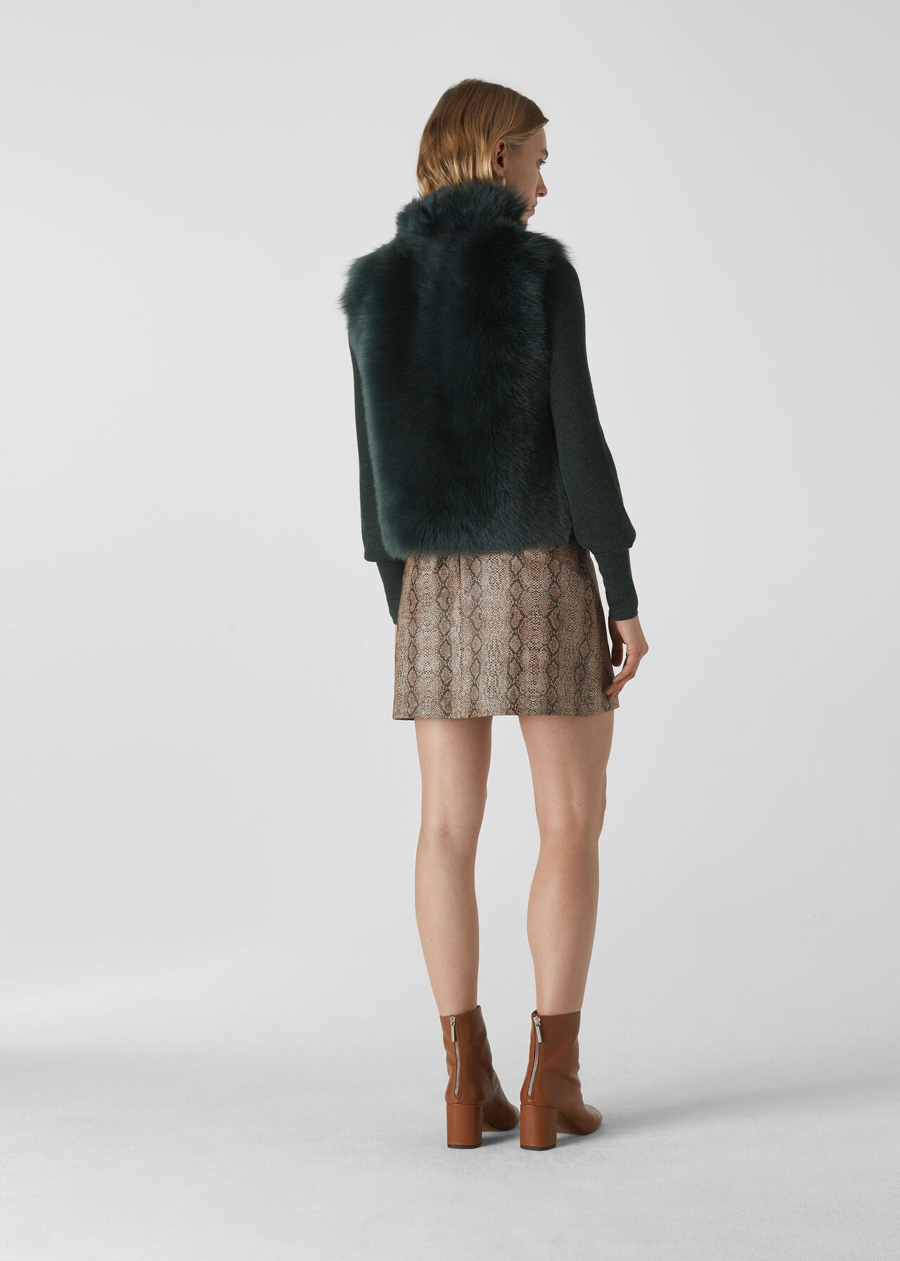 Toscana Sheepskin Gilet Dark Green