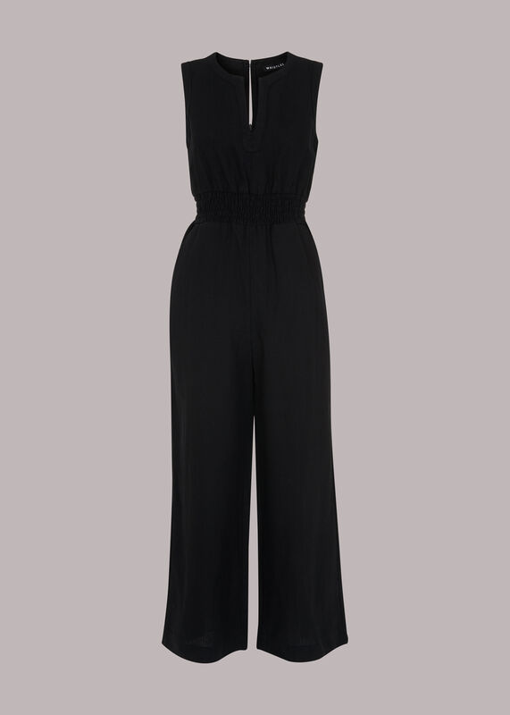 Black Melanie Linen Jumpsuit