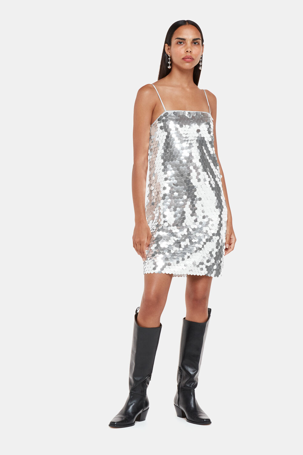 Sequin Disc Mini Dress