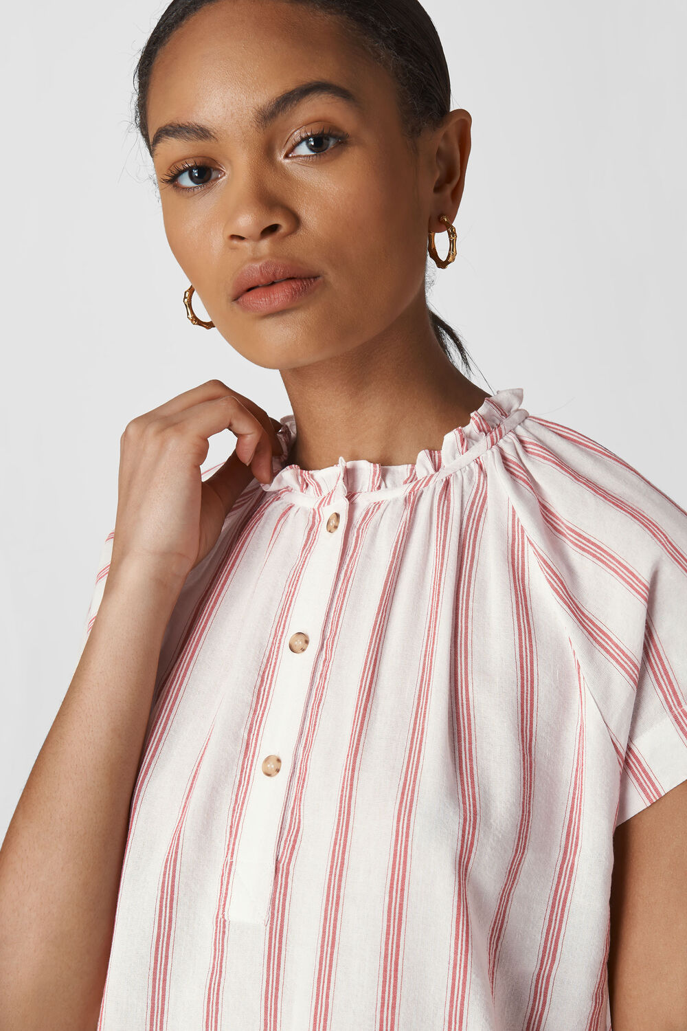 Shira Stripe Top White/Multi