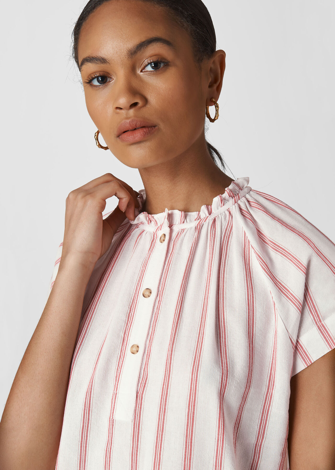 Shira Stripe Top White/Multi
