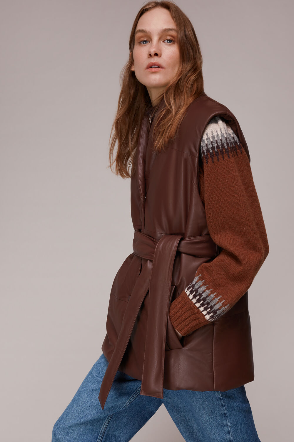 Raya Leather Gilet