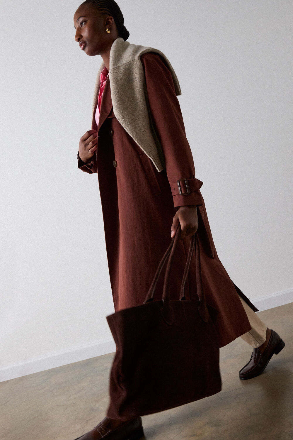 Brown Valentina Trench Coat
